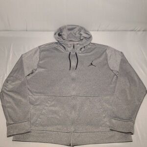 Air Jordan 23 Alpha Therma Full-Zip Hoodie Sweatshirt Grey Men XL Pockets